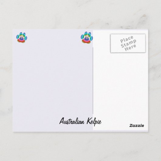 Australian Kelpie Postkarte (Rückseite)