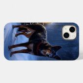 Australian Kelpie Snowy Sleigh Weihnachtsdekor Case-Mate iPhone Hülle (Rückseite (Horizontal))