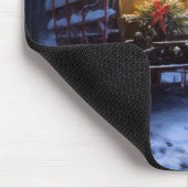 Australian Kelpie Snowy Sleigh Weihnachtsdekor Mousepad (Ecke)