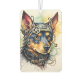 Australian Kelpie Steampunk Hund Autolufterfrischer (Rückseite)