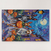 Australian Kelpie Trick-or-Treating Halloween Puzzle (Horizontal)