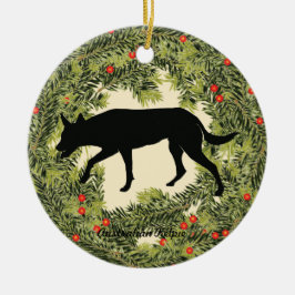 Australian Kelpie Wreath Keramik Ornament