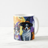 Australian Kelpies Dogs Pumpkin Halloween Funny Kaffeetasse (VorderseiteRechts)