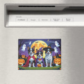 Australian Kelpies Dogs Pumpkin Halloween Funny Magnet (In Situ (Geschirrspüler))