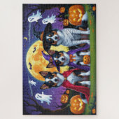 Australian Kelpies Dogs Pumpkin Halloween Funny Puzzle (Vertikal)