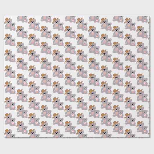 Australian Koala Bear Niedlich Graphic Geschenkpapier (Flach)