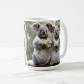 Australian Koala Bear White Wedding, Kaffeetasse (VorderseiteRechts)