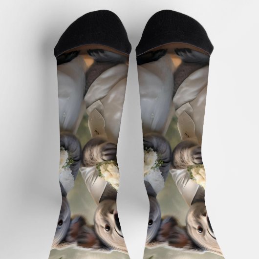 Australian Koala Bear White Wedding, Socken (Oben)