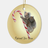 Australian Koala Christmas Candy Cane Keramik Ornament (Links)