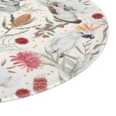 Australian Koala Cockatoos Proteas Naturemuster Schneidebrett (Ecke)