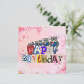 Australian Koala Happy Birthday Card Karte (Stehend Vorderseite)