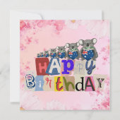 Australian Koala Happy Birthday Card Karte (Rückseite)
