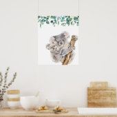 Australian Koala Mother and Baby Kinderzimmer Poster (Küche)