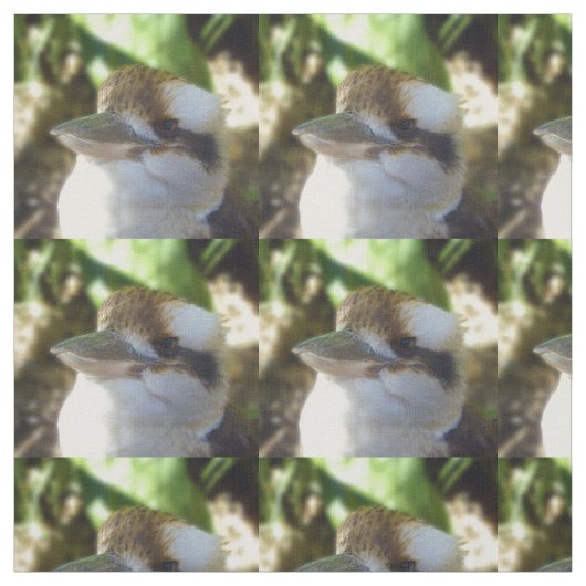 Australian Kookaburra Closeup Face, Stoff (Muster)