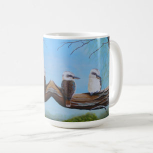 Australian Kookaburras Birds Wildlife Painting Kaffeetasse