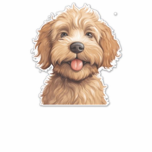 Australian Labradoodle Aufkleber (Vorderseite)