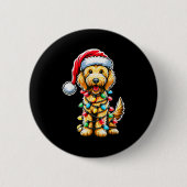 Australian Labradoodle Christmas Tree Xmas Santa L Button (Vorderseite)