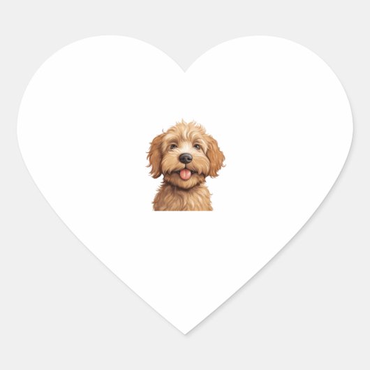 Australian Labradoodle Herz-Aufkleber (Vorderseite)