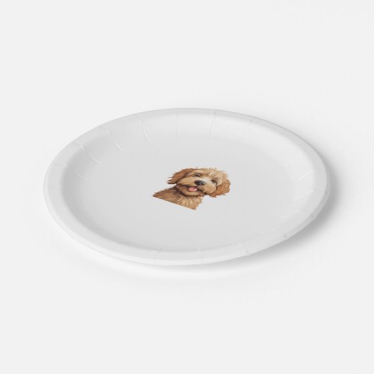 Australian Labradoodle Pappteller (Schrägansicht)