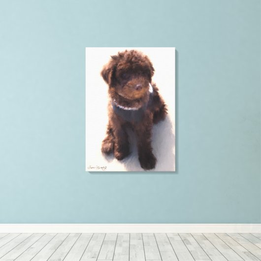 AUSTRALIAN LABRADOODLE PUPPY LEINWANDDRUCK (Insitu (Holzboden))