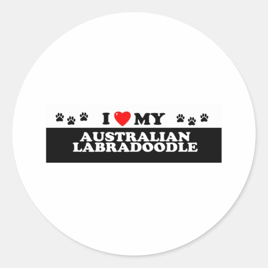 AUSTRALIAN LABRADOODLE RUNDER AUFKLEBER (Vorderseite)
