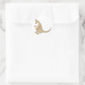 Australian Mama Kangaroo und Baby Joey Runder Aufkleber (Tasche)