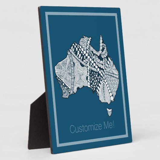 Australian Map Art Plaque Fotoplatte (Seite)