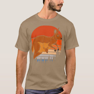Australian Marsupial Outback Zoo Animal Retro Kang T-Shirt