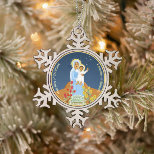 Australian Mary Help of Christians Schneeflocken Zinn-Ornament