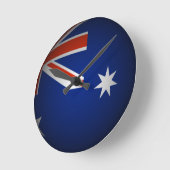 Australian national flag sphere, 3D look Runde Wanduhr (Winkel)