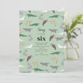 Australian Native Animals Eucalyptus Birthday  Einladung (Stehend Vorderseite)