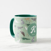Australian Native Animals Eucalyptus Green Initial Tasse (Vorderseite Links)