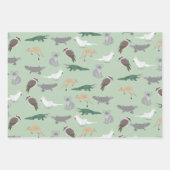 Australian Native Animals Eucalyptus Green Pattern Geschenkpapier Set (Vorderseite 3)