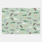 Australian Native Animals Eucalyptus Green Pattern Geschenkpapier Set (Vorderseite 2)