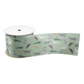 Australian Native Animals Eucalyptus Green Pattern Satinband (Spule)