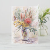 Australian Native Florals, Birthdays, Dankeskarte (Stehend Vorderseite)