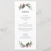 Australian Native Gum Blossom Wedding Menu Menükarte (Vorderseite)