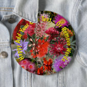 Australian Native Wild Blume Grosses Abzeichen Button (Beispiel)