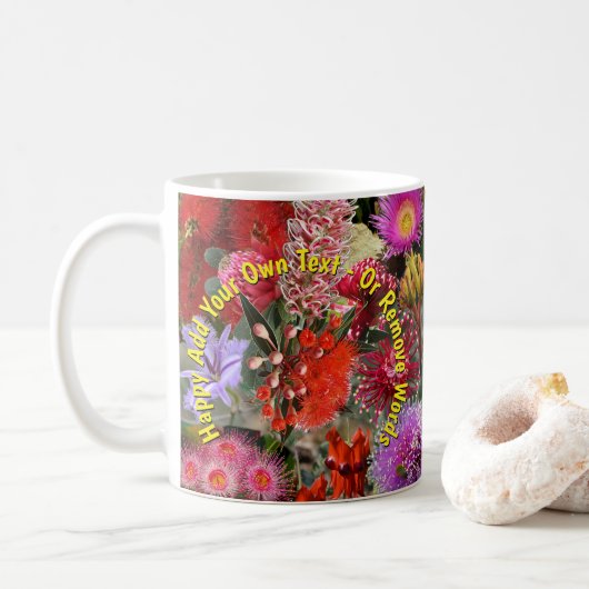 Australian Native Wild Blume Kaffeetasse (Mit Donut)