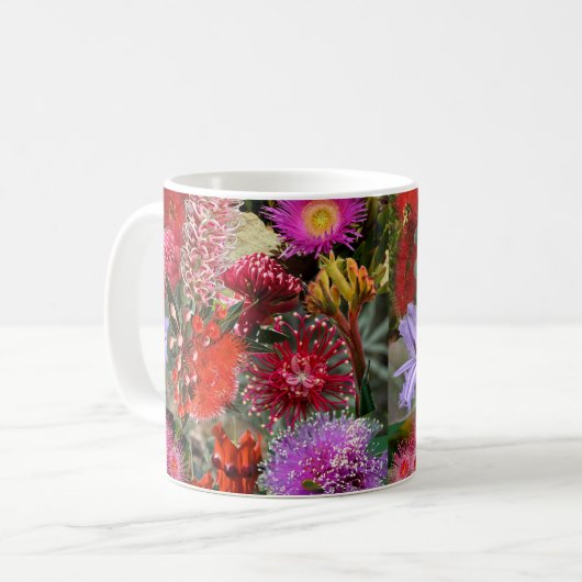 Australian Native Wild Blume Kaffeetasse (Vorderseite Links)