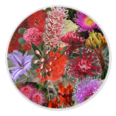 Australian Native Wild Blume Round Keramikknauf (Vorderseite)