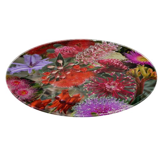 Australian Native Wild Blume Round Schneidebrett (Ecke)