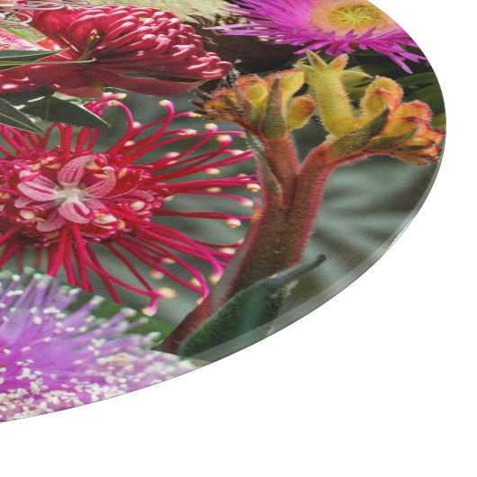 Australian Native Wild Blume Round Schneidebrett (Ecke)