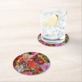 Australian Native Wild Blume Runder Pappuntersetzer (Vor Ort)