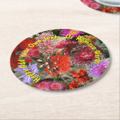 Australian Native Wild Blume Runder Pappuntersetzer (Angewinkelt)