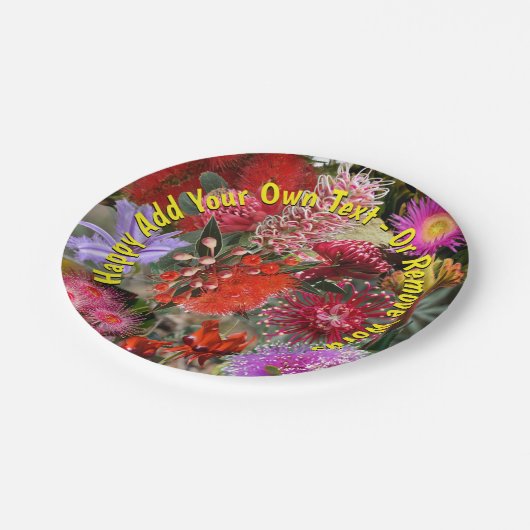 Australian Native Wild Blume Small 7" Pappteller (Schrägansicht)