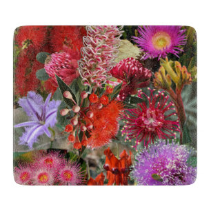 Australian Native Wild Blume Square Schneidebrett
