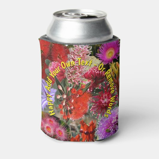 Australian Native Wild Blume Stubby Holder Dosenkühler (Kanne Rückseite)