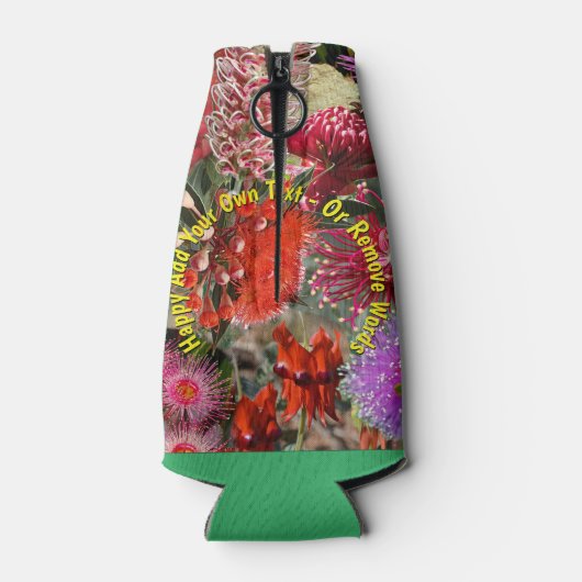 Australian Native Wild Blume Stubby Holder Flaschenkühler (Rückseite)