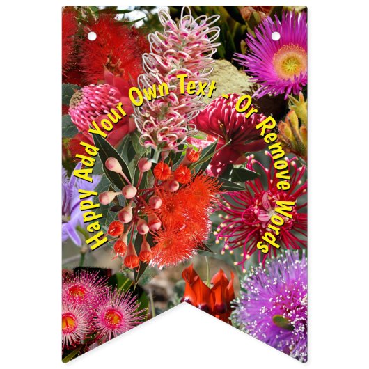 Australian Native Wild Blume Wimpelkette (Dritte Fahne)